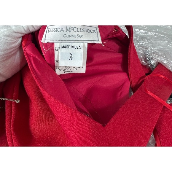 Vintage Jessica McClintock Gunne Sax Red Long Dress - Picture 8 of 9